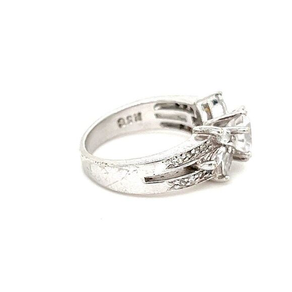 Sparkling Cz Silver Plated Ring - Picture 5 of 8